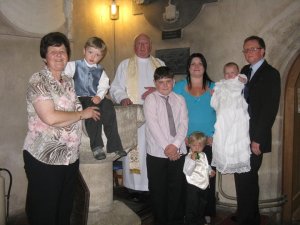 Baptism at St Aelhaiarn's